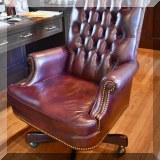 F53. Hancock & Moore leather desk chair.  